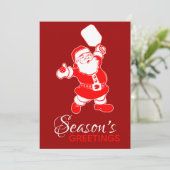 クラシックピクレボールサンタブルークリスマス シーズンカード (スタンド正面)