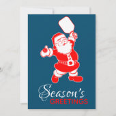 クラシックピクレボールサンタブルークリスマス シーズンカード (正面)