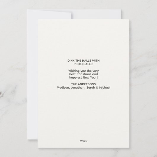 クラシックピクレボールサンタブルークリスマス シーズンカード (裏面)