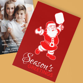 クラシックピクレボールサンタレッドのクリスマスフォト シーズンカード
