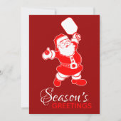 クラシックピクレボールサンタレッドのクリスマスフォト シーズンカード (正面)