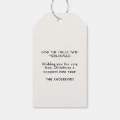 クラシックピクレボールサンタレッドクリスマス ギフトタグ (裏面)