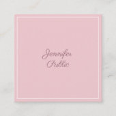 クラシックピスタイリッシュンクシンプルトレンディーラグジュアリー スクエア名刺 (正面)