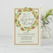 クラシックピネコンリースホリデーパーティー 招待状 (スタンド正面)