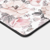 クラシックピンクとグレーパターン デスクマット (コーナー)