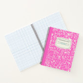 クラシックピンクのカスタマイズ可能な構成 ノートブック (内部)