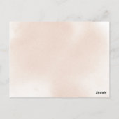 クラシックピンクのバラ赤ちゃんシャワー希望カード ポストカード (裏面)