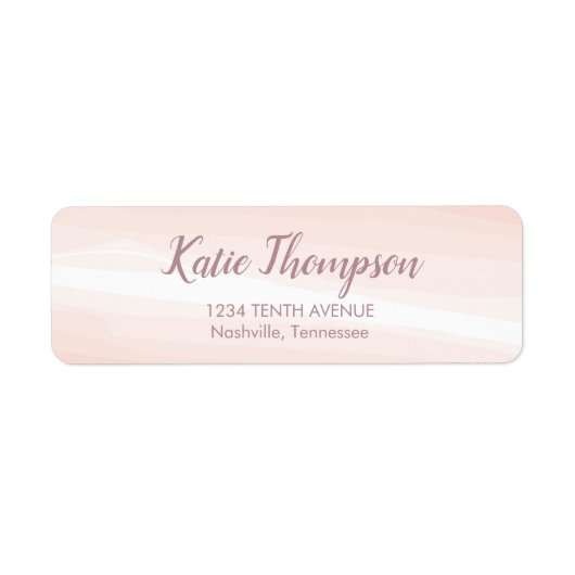 クラシックピンクの水の色のスプラッシュ ラベル (正面)