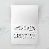 クラシックピンクキャディクラシッククリスマスカード シーズンカード (内部)