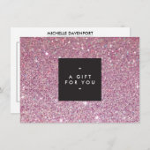 クラシックピンクグリッターサロンギフト券 (正面/裏面)