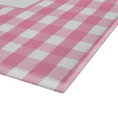 クラシックピンクジンガムチェックパターン カッティングボード (角)