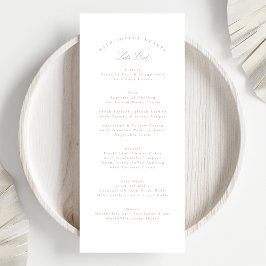 クラシックピンクチューペフォーマル書道結婚の メニュー