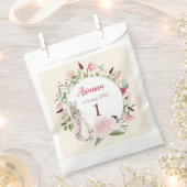 クラシックピンクピーターザラビットフローラ誕生日 フェイバーバッグ (クリップ留めされた状態)