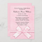 クラシックピンクブライダルシャワーの招待 招待状 (正面/裏面)