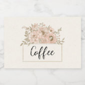 クラシックピンクボ縁どタニカル フードラベル (シングルラベル)