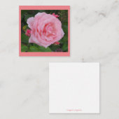 クラシックピンクローズフラットノートカード ノートカード (正面/裏面)
