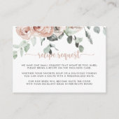 クラシックピンクローズフローラの結婚レシピ要求 エンクロージャーカード (正面)