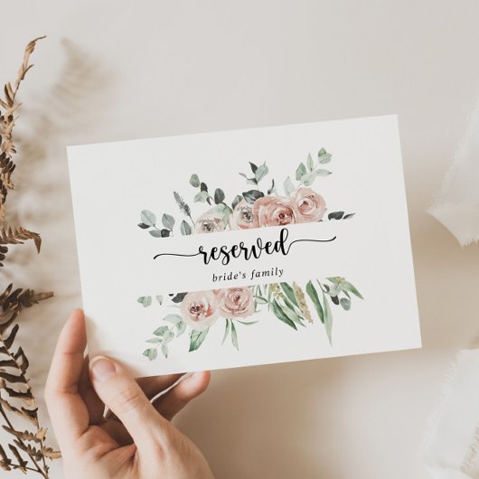 クラシックピンクローズフローラ結婚の予約看板