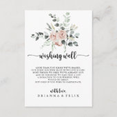 クラシックピンクローズフローラ結婚の願い井戸 エンクロージャーカード (正面)