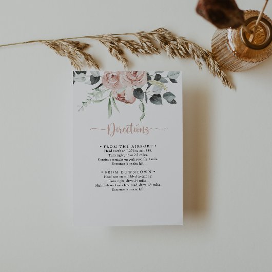 クラシックピンクローズフローラ結婚ズ方向 エンクロージャーカード