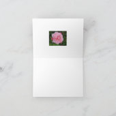 クラシックピンクローズ空白の折り畳みノートカード サンキューカード (内部)