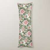 クラシックピンクローズ&セージ離れズ ボディピロー (裏面 (縦))