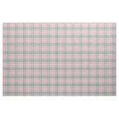 クラシックピンク灰色の白い格子柄 ファブリック (ヤード)
