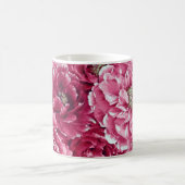 クラシックピンク牡丹クラスター | フローラマグ コーヒーマグカップ (中央)