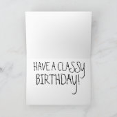 クラシックピンク1950のカーキャディ誕生日カード シーズンカード (内部)