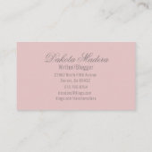 クラシックピンク&アイボリーバラフローラ 名刺 (裏面)