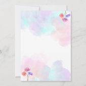 クラシックピンク&ブルー結婚式招待状 招待状 (裏面)