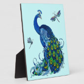 クラシックピーコックアンドドラゴンフライデザイン フォトプラーク (側面)