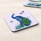 クラシックピーコックドラゴンフライデザイン コースター (左側)
