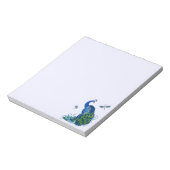 クラシックピーコックドラゴンフライデザイン ノートパッド (回転)