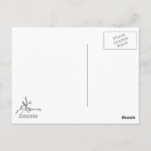 クラシックピーコックドラゴンフライデザイン ポストカード (裏面)