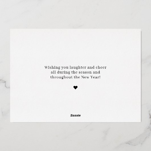 クラシックピースフォイルビジネスホリデーカード 箔招待状 (裏面)