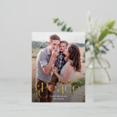 クラシックピースフォイルフォトホリデーポストカード 箔シーズンポストカード (立ち正面)