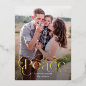 クラシックピースフォイルフォトホリデーポストカード 箔シーズンポストカード (正面)