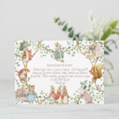 クラシックピーターうさぎ赤ちゃんシャワー予約リクエスト 招待状 (スタンド正面)