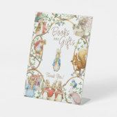 クラシックピーターうさぎ赤ちゃんシャワー書籍の贈り物 台座サイン (正面)