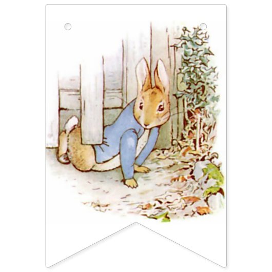 クラシックピーターうさぎ赤ちゃんシャワー バンティングフラッグ (第2の旗)