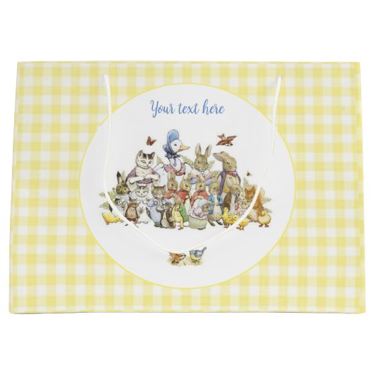 クラシックピーターうさぎ ラージペーパーバッグ (正面)