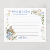 クラシックピーターザラビットツインシャワーアドバイスカード (正面)