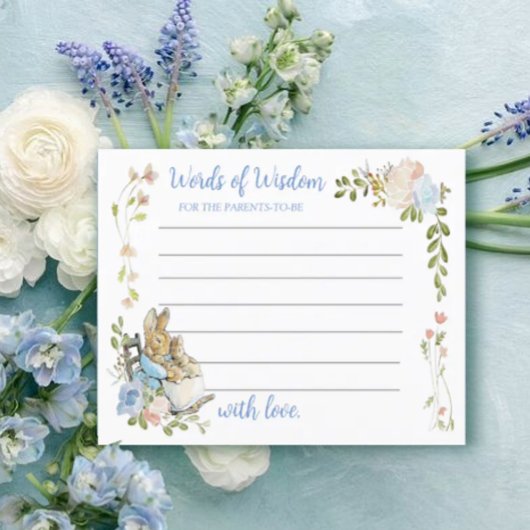 クラシックピーターザラビットツインシャワーアドバイスカード