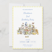 クラシックピーターザラビットバースデーパーティー招待 招待状 (正面)