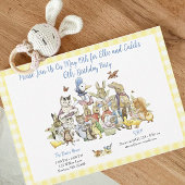 クラシックピーターザラビットバースデーパーティー招待 招待状