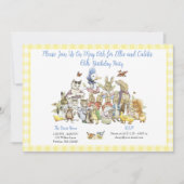 クラシックピーターザラビットバースデーパーティー招待 招待状 (正面)