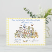 クラシックピーターザラビットバースデーパーティー招待 招待状 (スタンド正面)