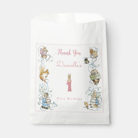 クラシックピーターザラビットベアトリックスポッター誕生日 フェイバーバッグ (正面)