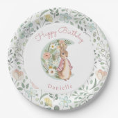 クラシックピーターザラビットベアトリックスポッター誕生日 ペーパープレート (正面)